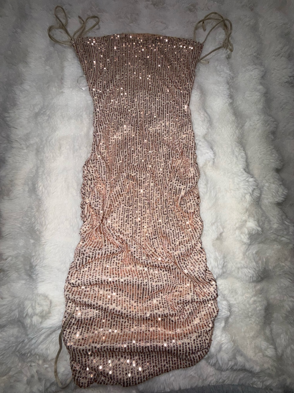 Hello Molly Champagne Sequin Skirt